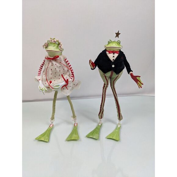 Dept‎ 56 Patience Brewster Krinkles Frogs Figures Male & Female 12" Mr & Mrs - Picture 1 of 10